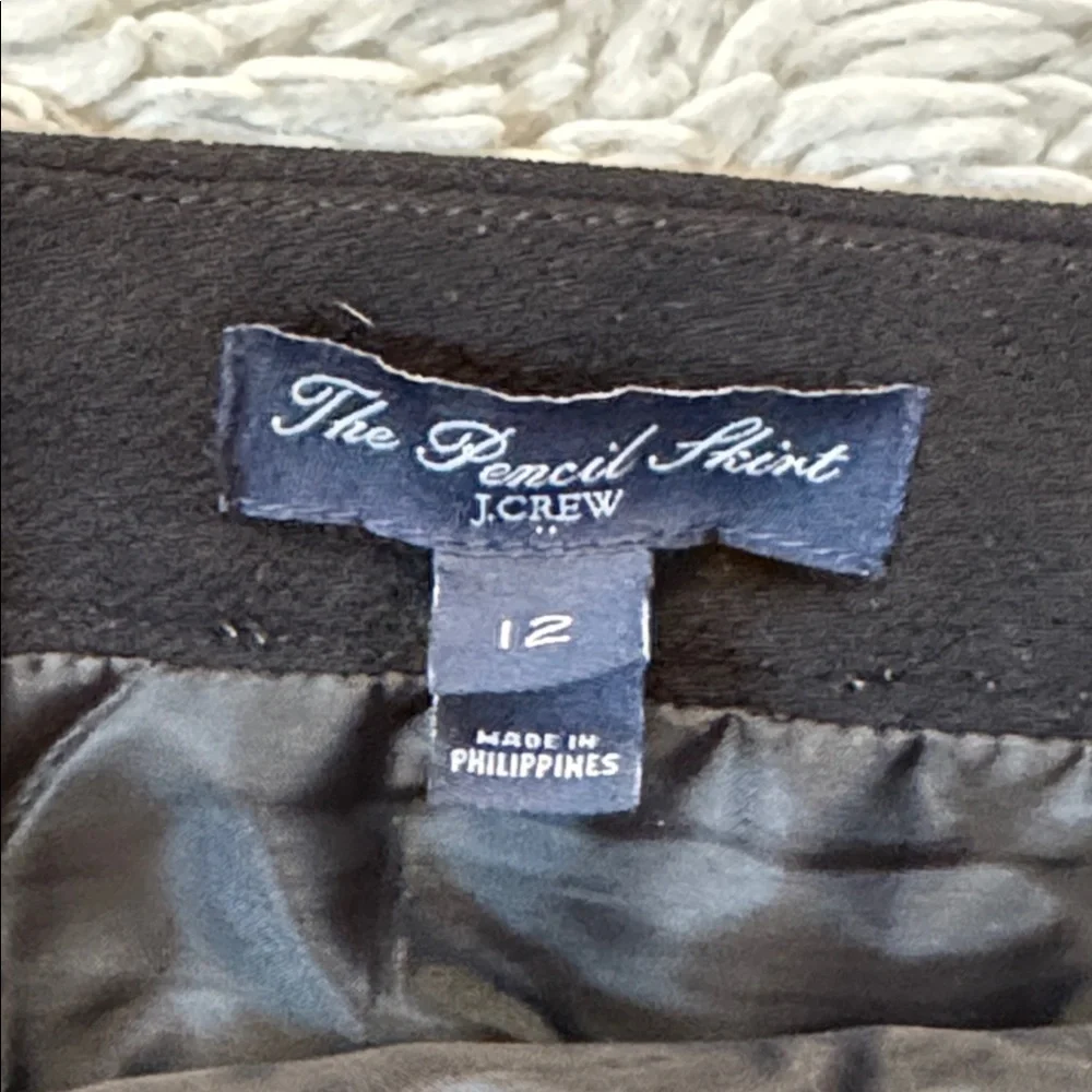 J. Crew the pencil skirt Black Size 12